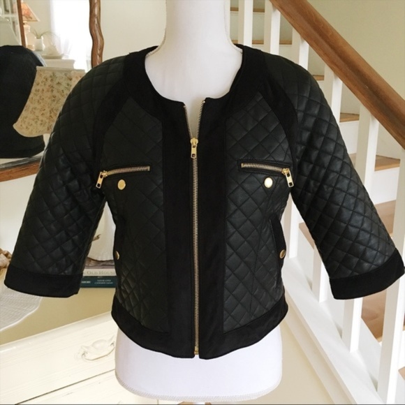 Bagatelle Jackets & Blazers - Sale! Bagatelle Vegan Leather Quilted Jacket